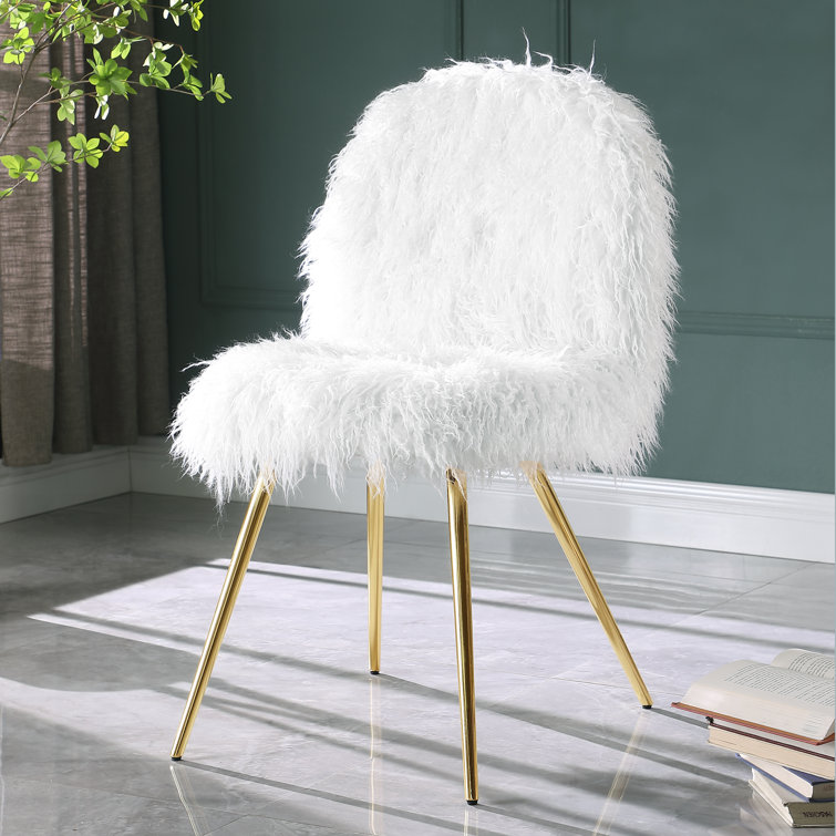 White fluffy chair online cheap